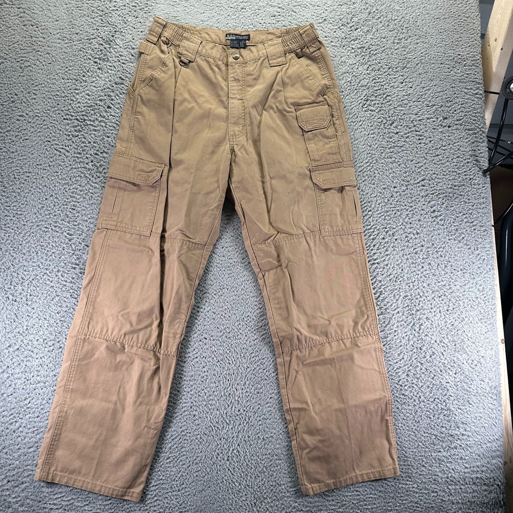 5.11 Tactical Pant Mens 34x32 Brown Cotton Cargo Straight Leg Workwear Travel